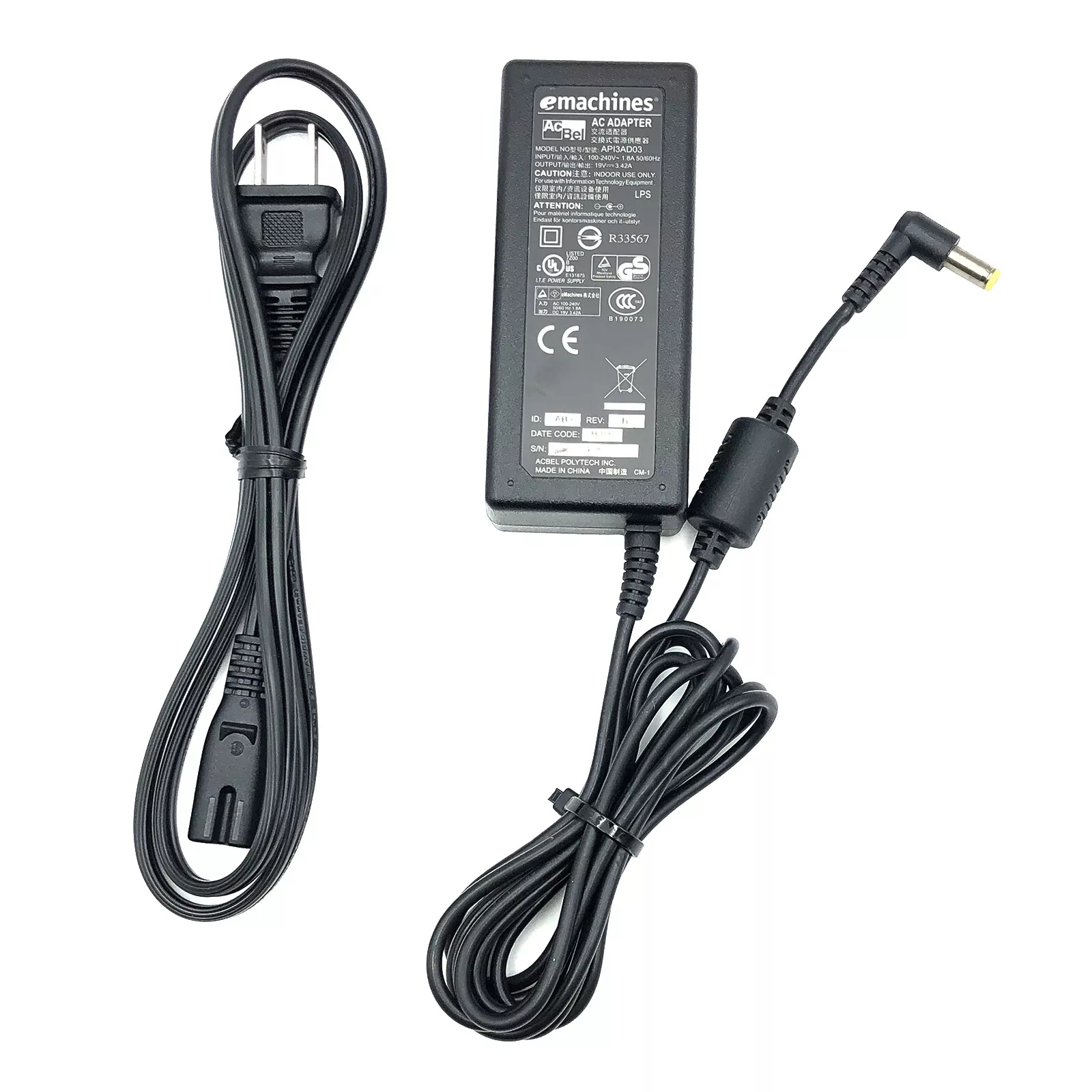 *Brand NEW*Genuine Acbel API3AD03 19V 3.42A 65W AC Adapter Power Supply - Click Image to Close